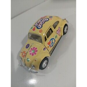 Kinsmart Die Cast 1:32 Peace & Love 1967 Volkswagen (VW) Beetle Classic Car